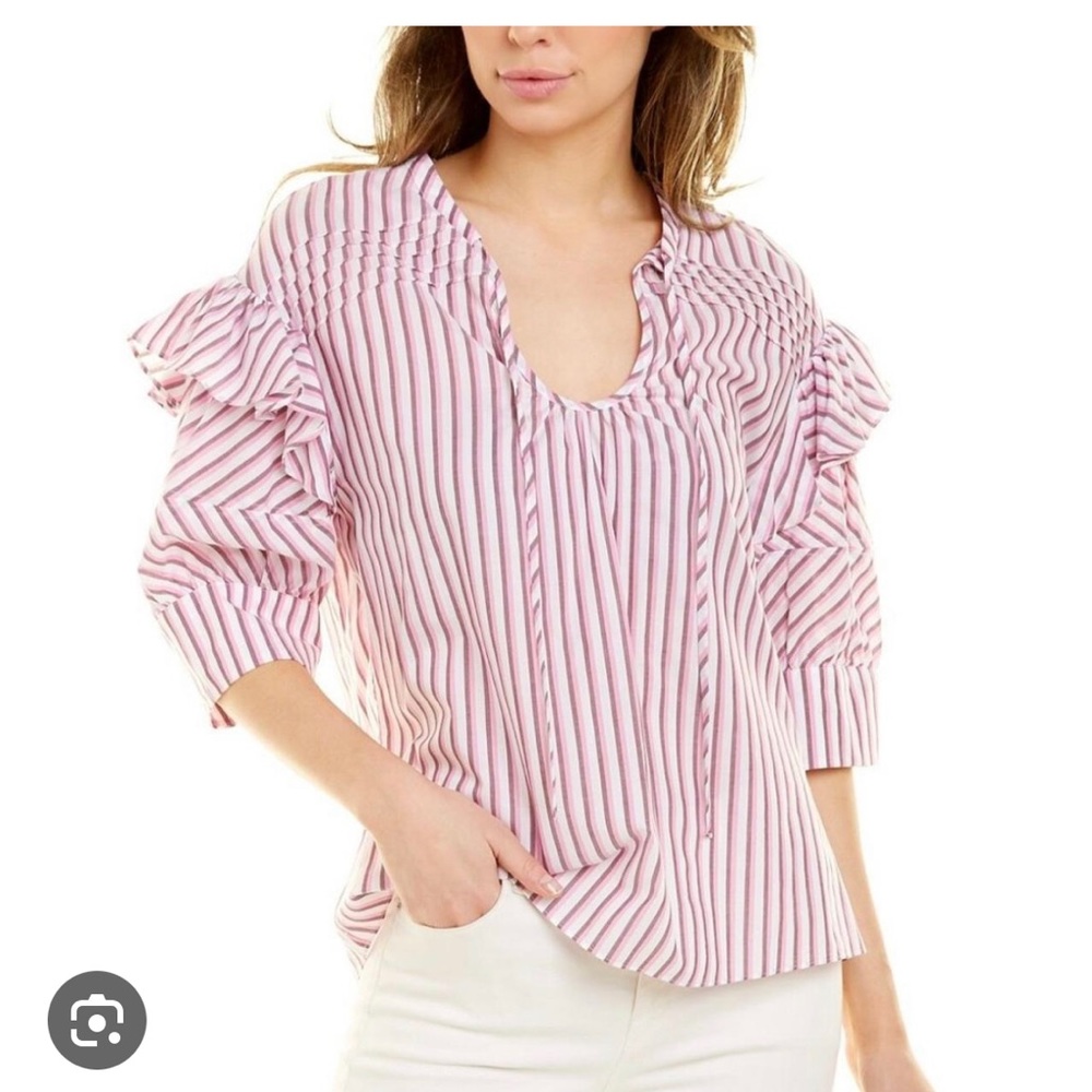 Tanya Taylor Striped Blouse *Like New*
